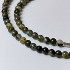 Prehnite Core Necklace – Natural Prehnite with Epidote Inclusions