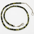 Prehnite Core Necklace – Natural Prehnite with Epidote Inclusions