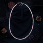 Natural Rose Quartz 3–5 mm Faceted | 925 Silver Clasp | 44 cm + 6 cm Extension