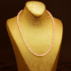 Natural Rose Quartz 3–5 mm Faceted | 925 Silver Clasp | 44 cm + 6 cm Extension