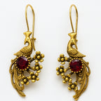 Ruby Peacock Earrings | 925 Sterling Silver | Natural Ruby Gemstone | Juno’s Phoenix Ruby | Courage • Rebirth • Divine Feminine | Gift for Her