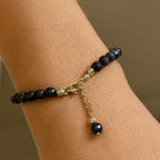 Sapphire Vision Bracelet 6mm Faceted Natural Sapphire 925 Silver