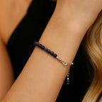 Sapphire Vision Bracelet 6mm Faceted Natural Sapphire 925 Silver