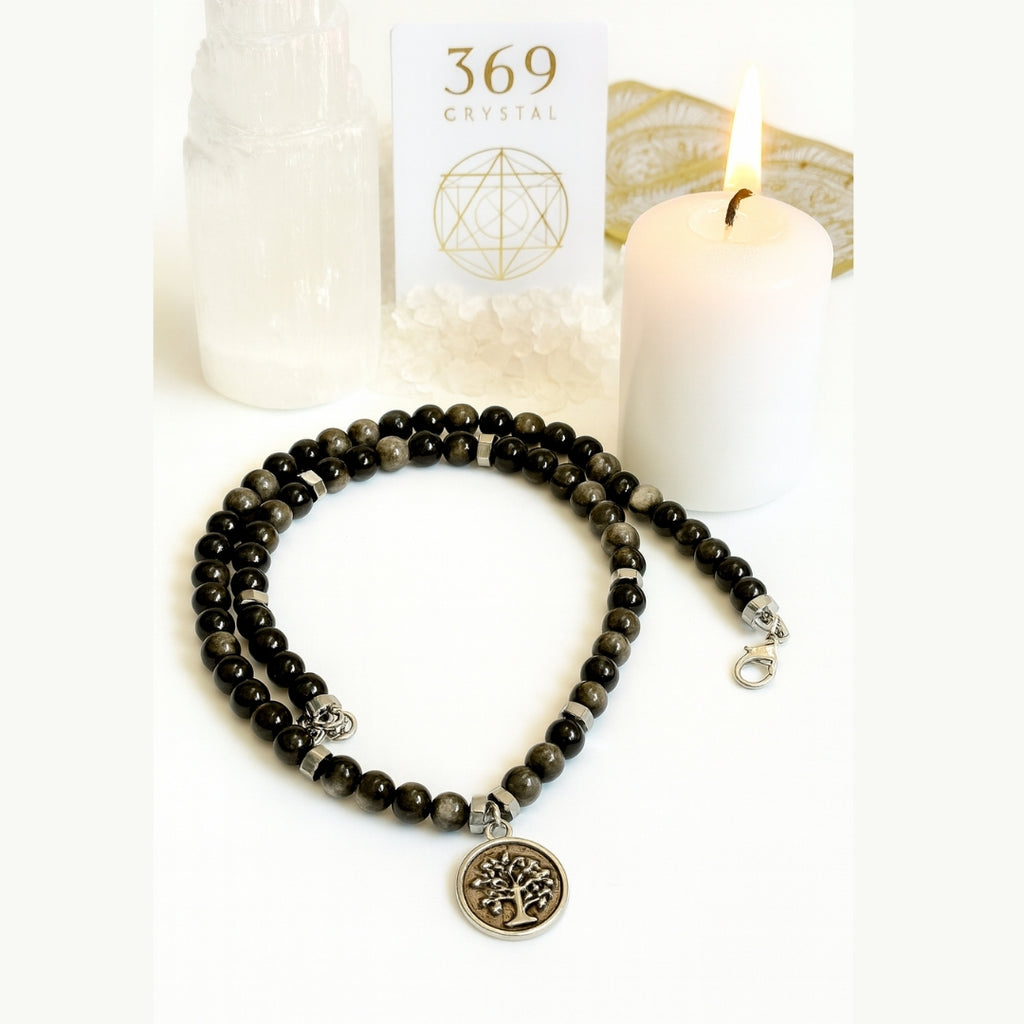 Silver Sheen Obsidian Talisman |