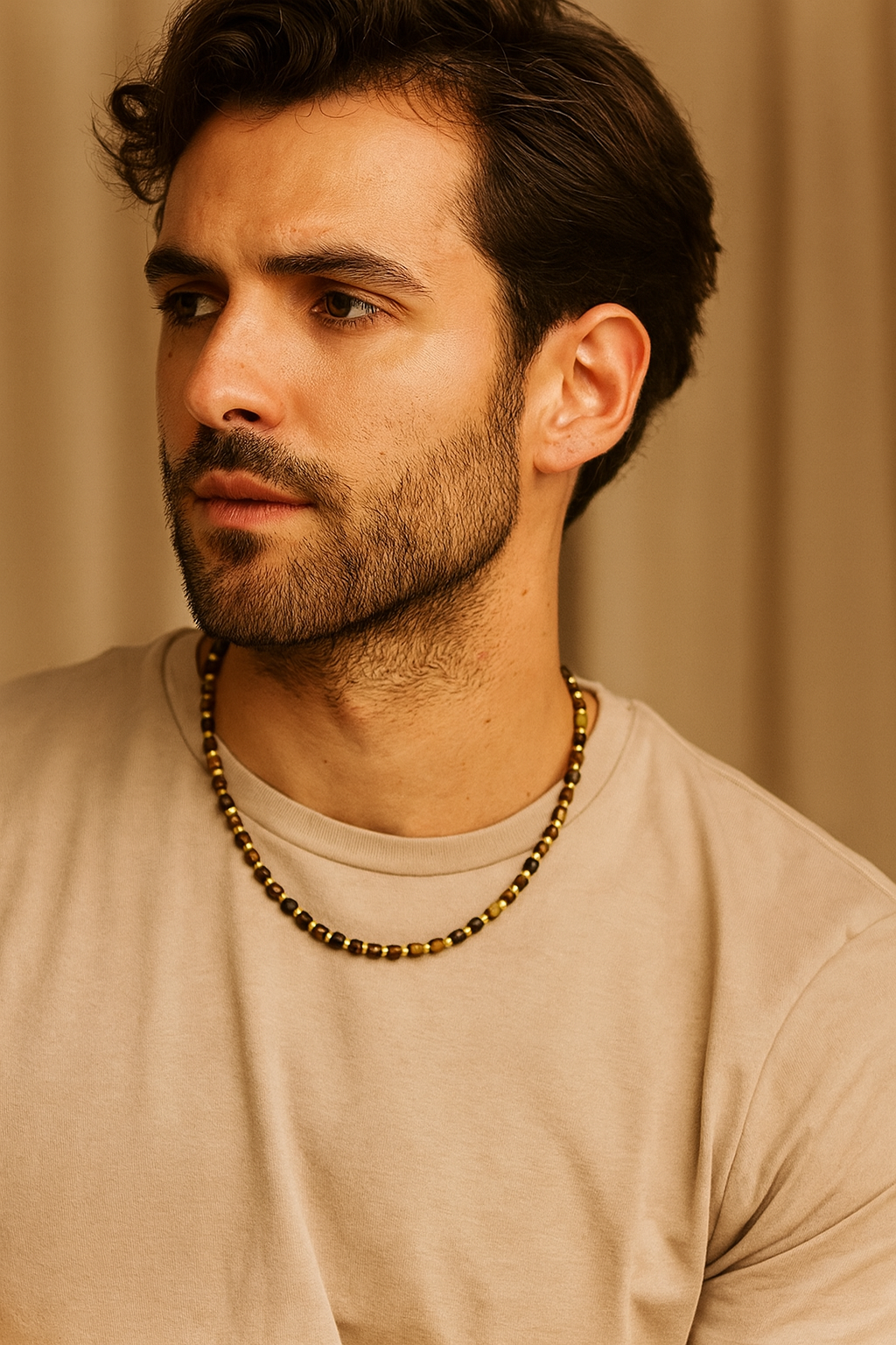 Tiger Eye Cube Necklace