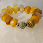 Yellow Opal Bracelet 12mm Rondelle | Grounding • Clarity • Inner Light