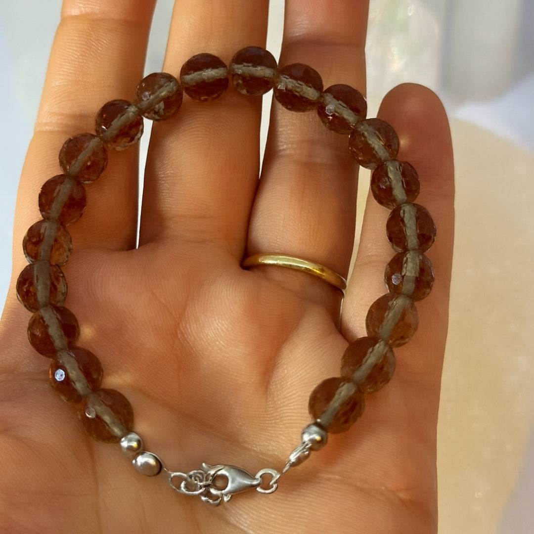 Zultanite Round Bracelet | 8 mm Faceted Zultanite with 925 Sterling Silver