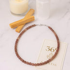 Strawberry Quartz Necklace | 925 Silver | New Beginnings Crystal | Rare Polygon Cut Gemstone