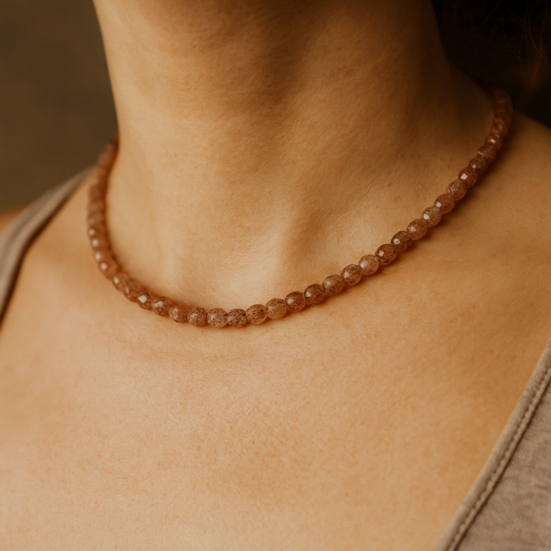 Strawberry Quartz Necklace | 925 Silver | New Beginnings Crystal | Rare Polygon Cut Gemstone