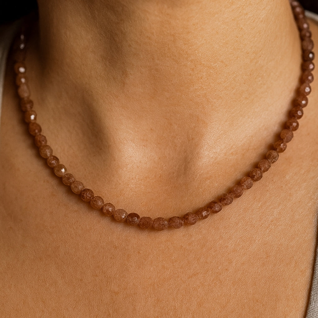 Strawberry Quartz Necklace | 925 Silver | New Beginnings Crystal | Rare Polygon Cut Gemstone