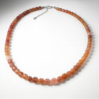 Strawberry Quartz Necklace | 925 Silver | New Beginnings Crystal | Rare Polygon Cut Gemstone