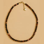 Rhodonite Gold Hematite Necklace |