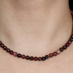 Rhodonite Gold Hematite Necklace |