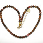 Rhodonite Gold Hematite Necklace |