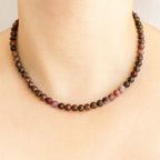 Rhodonite Gold Hematite Necklace |