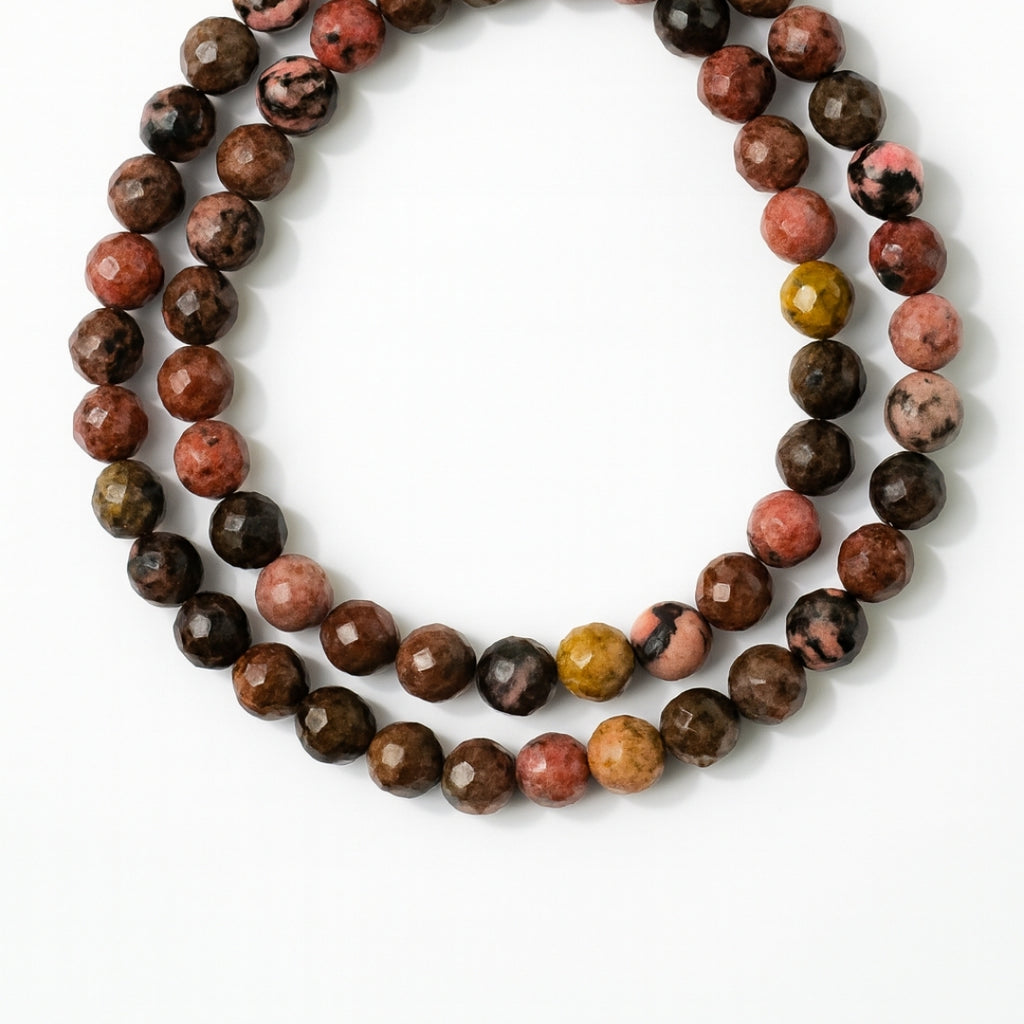 Rhodonite Gold Hematite Necklace |