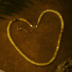 Yellow Opal Cube 5mm 18K Gold-Plated