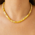 Yellow Opal Cube 5mm 18K Gold-Plated