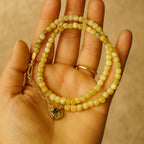 Yellow Opal Cube 5mm 18K Gold-Plated