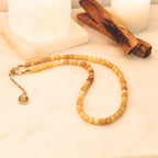 Yellow Opal Cube 5mm 18K Gold-Plated