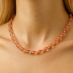 Buy this Color Change Zultanite Necklace featuring a rare Turkish Diaspore that shifts from champagne to pink. Shop this 925 Sterling Silver Rice Cut Gemstone for a sleek modern look. Order this Unique Luxury Gift for Her to celebrate an anniversary or birthday. Get this Dazzling Champagne Stone that rivals Alexandrite in beauty. Choose this One Source Gemstone found only in Turkey. Purchase this Faceted Zultanite Pendant for evening wear elegance. Select this Magic Stone.